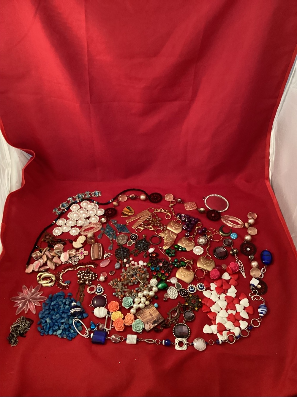 699 grams of Broken jewelry for crafting or jewelry making